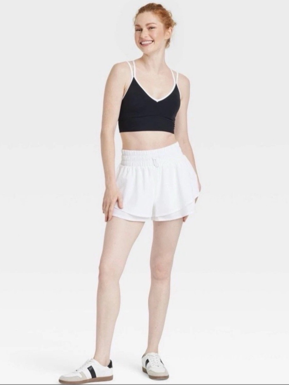 Women’s Flutter White Athletic Shorts - JoyLab - Size M - NWT - Picture 4 of 5